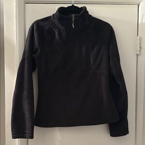 Women's Athleta Black Long Sleeve Fleece, Half Zip with pocket in the back, S